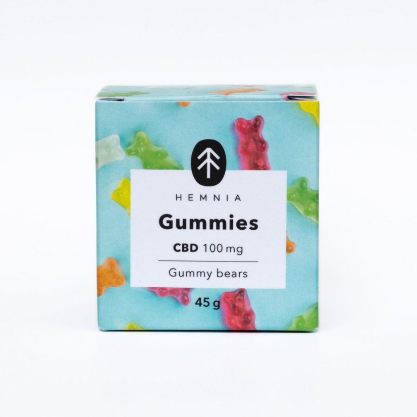 Hemnia CBD-karkit, kirsikka, kiivi, ananas, mansikka, 500 mg CBD:tä, 100 kpl x 5 mg, 225 g