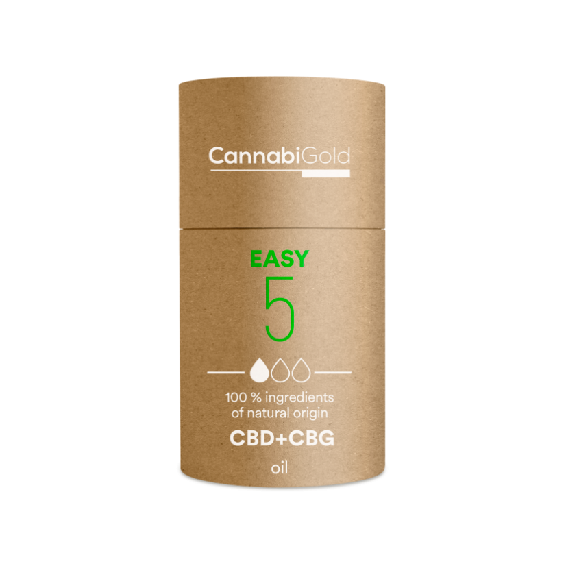 CannabiGold öljy Easy 5 % (4,5 % CBD, 0,5 % CBG), 600 mg, 12 ml