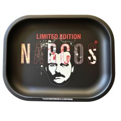 Narcos Metal Rolling Tray Black Edition, pieni, 14 x 18 cm