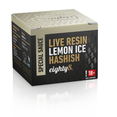 Eighty8 CBD élőgyanta citrom-jeges hasis, 50% CBD, 1 g