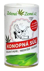 Zelená Země Konopná soľ čierne korenie  a medvedí cesnak 165g