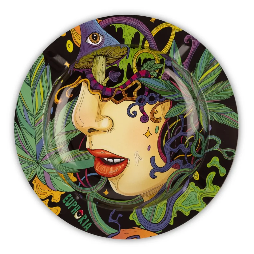 Euphoria Premium-metallinen tuhka-astia, satunnainen kuosi