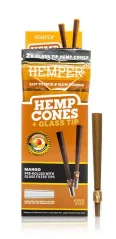 HEMPER King Size Cones + Glas Tip 2Stk Mango