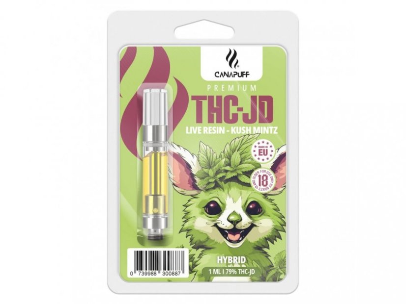 CanaPuff THCJD Cartridge Kush Mintz, THCJD 79 %, 1 ml