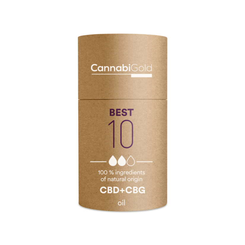 CannabiGold öljy Best 10 % (9 % CBD, 1 % CBG), 1200 mg, 12 ml