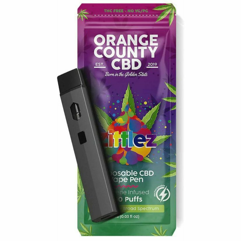 Orange County CBD Vape pero Zittlez, 600mg CBD, 1ml