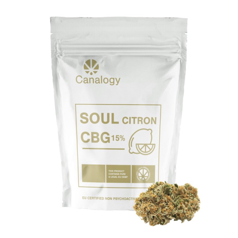 Canalogy CBG ヘンプフラワー ソウルシトロン 15%、1g - 1000g