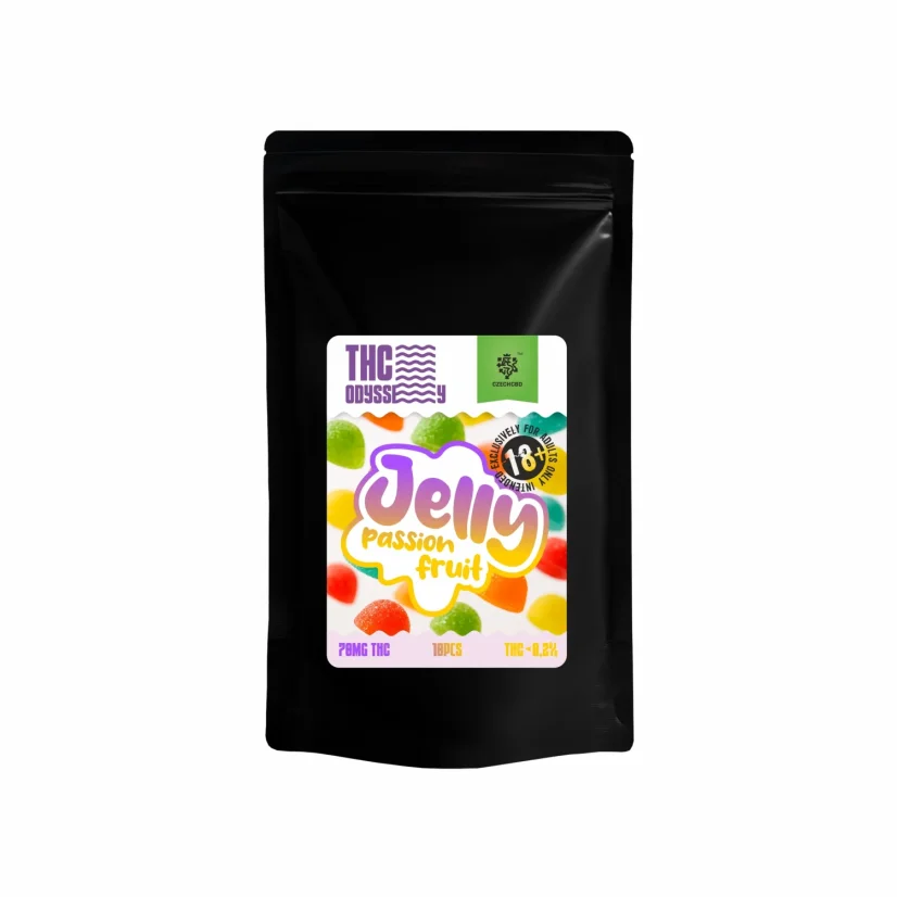 Czech CBD THC Odyssey Jelly Passion Fruit, 70 mg THC, 10 pcs
