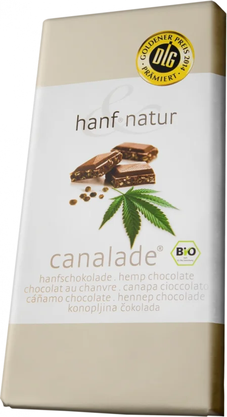Canalade Bio Organic kaņepju piena šokolāde - kartona kārba (10 tāfelītes), 1000 g
