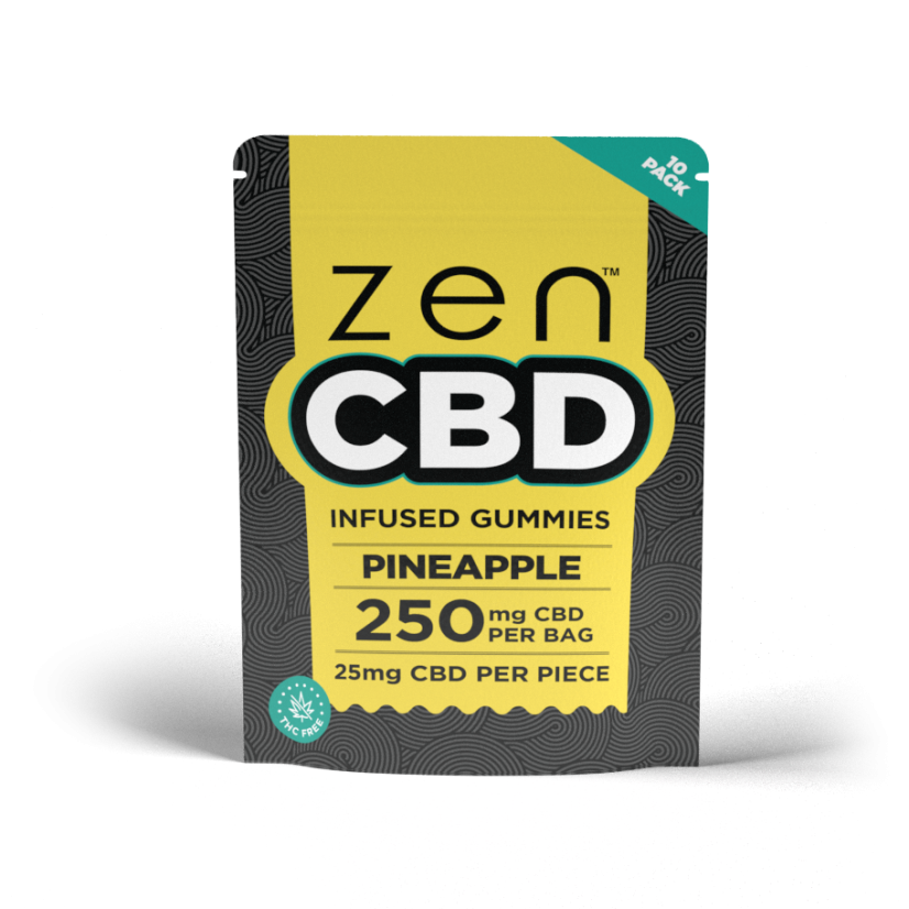 ZEN CBD Gummies - ananas, 250 mg, 10 kpl