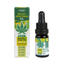 Huile de CBD à spectre large Euphoria 10 %, 1 000 mg, 10 ml