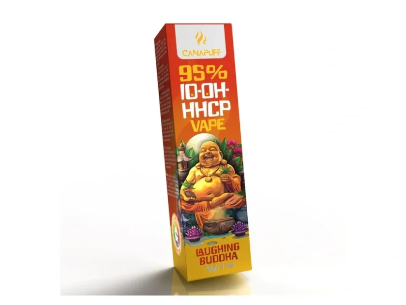CanaPuff 10-OH-HHCP kertakäyttöinen vape-kynä Laughing Buddha, 10-OH-HHCP 95 %, 1 ml