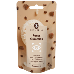 Hemnia Focus Gummies - for support concentration with cappuccino flavour, 30 pcs, 30 g