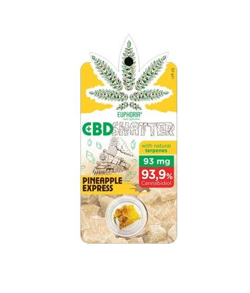 Euphoria Shatter Pineapple express (93mg - 465mg CBD), 0,1-0,5 g