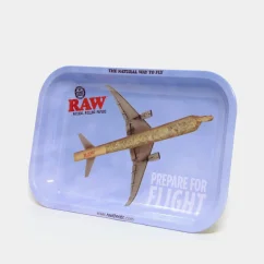 RAW – Prepare For Flight Medium Metal Rolling Tray