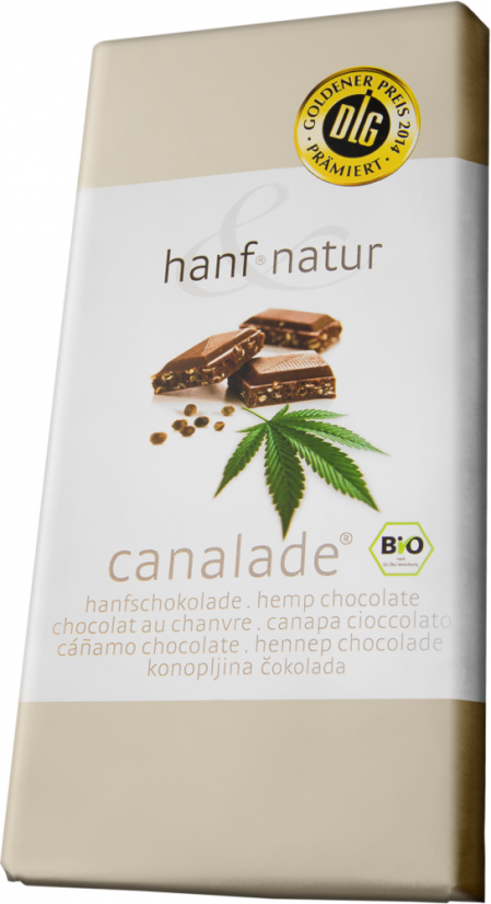 Cioccolato al latte di canapa biologico Canalade Bio - Cartone (10 barrette), 1000 g
