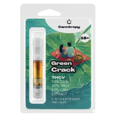 Canntropy Cartuș THCV Green Crack - 20 % THCV, 60 % CBG, 20 % CBN, 1 ml