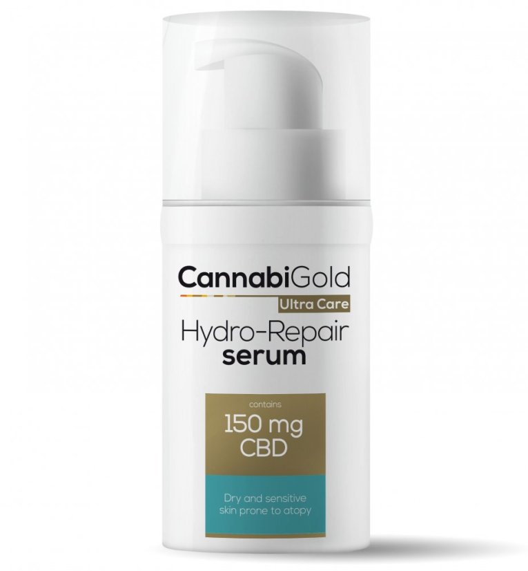 CannabiGold Hidroremontas sausas oda serumas CBD 150 mg, 30 ml