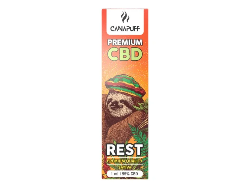 CanaPuff CBD Kertakäyttöinen Vape Pen REST, CBD 95%, 1ml