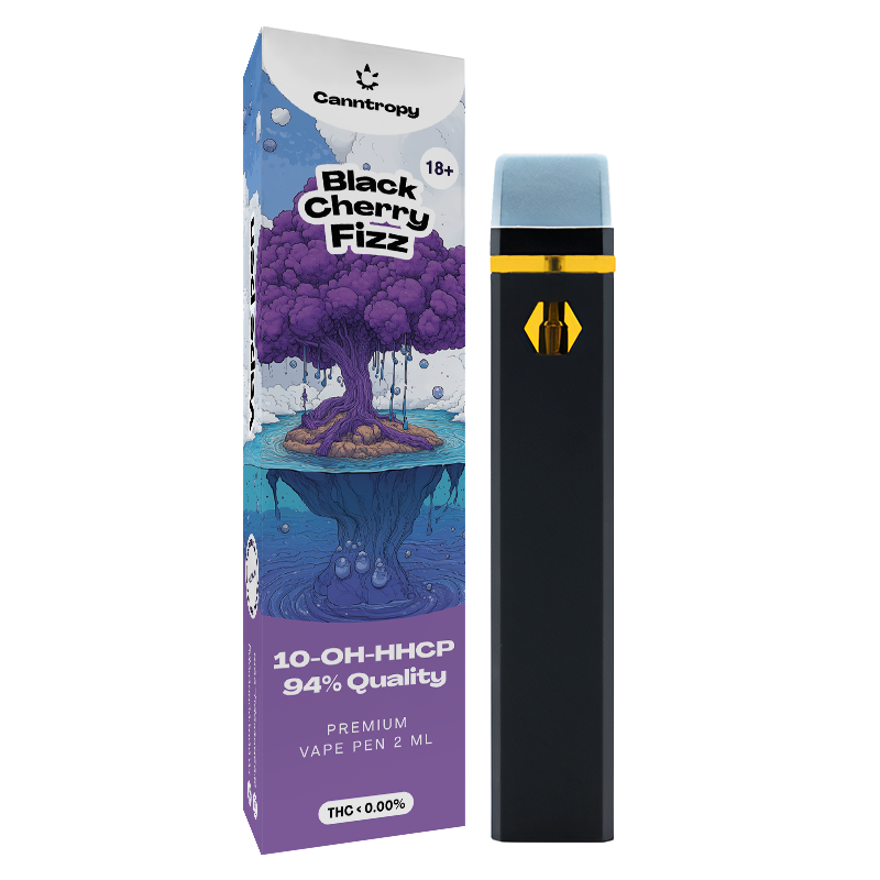Canntropy Bolígrafo vaporizador 10-OH-HHCP Black Cherry Fizz, 10-OH-HHCP 94 % de calidad, 2 ml