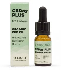 *Enecta CBDay Plus Aceite equilibrado de CBD de espectro completo 10%, 1000 mg, 10 ml