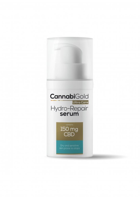 CannabiGold Hidroremontas sausas oda serumas CBD 150 mg, 30 ml
