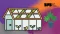 Indoor cannabis cultivation – graphic representation of a greenhouse with young plants and a mature plant in a pot, Buds For Buddies logo in the top right corner