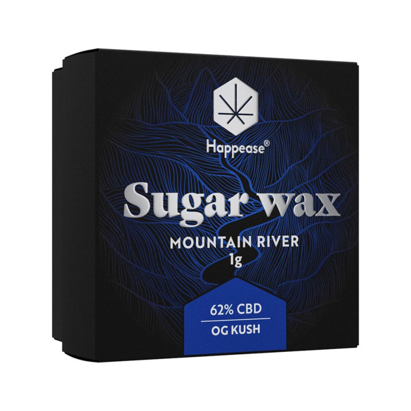 Happease - Extract Mountain River Sugar Wax, 62% CBD, 1 g