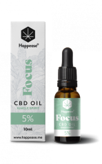 Happease Huile CBD Focus Jungle Spirit, 5% CBD, 500mg, 10ml