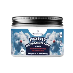 Canntropy Gomitas de CBD con sabor a fresa, 10 unidades x 100 mg, 1000 mg de CBD, 20 g