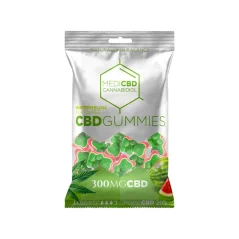 MediCBD Vattenmelon smaksatt CBD Gummy Bears (300 mg), 40 påsar i kartong, 4000 g