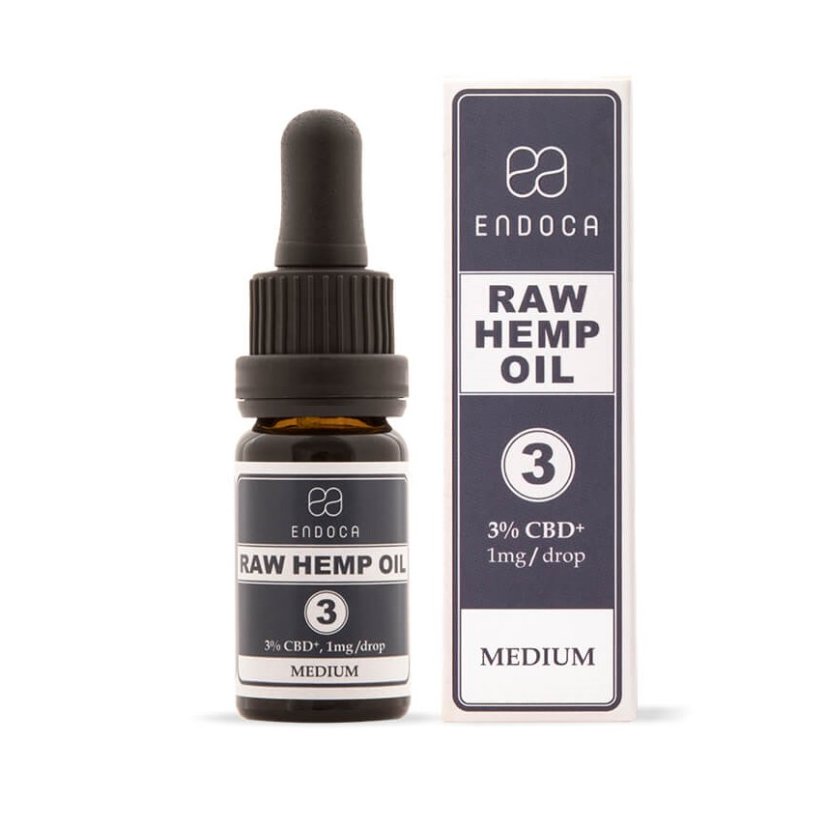 Endoca RAW Konopný olej 900 mg CBD + CBDa (3%), 30 ml
