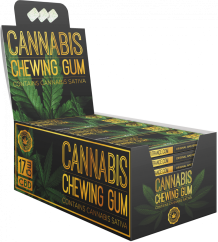Cannabis Sativa -purukumi (17 mg CBD), 24 laatikkoa näytössä, 408 g