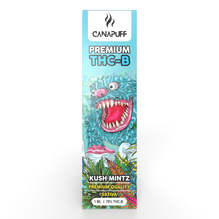 CanaPuff Kush Mintz Disposable Vape Pen, 79 % THCB, 1 ml