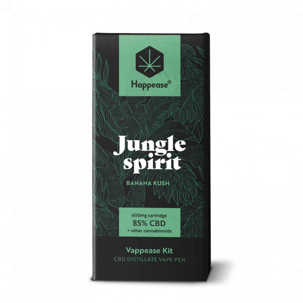 Happease Classic Jungle Spirit - Vaping Kit, 85% CBD, 600 mg