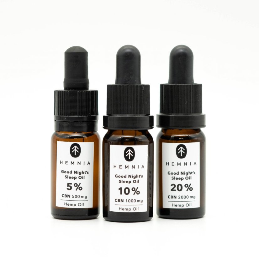 Hemnia Good Night´s Sleep Konopný olej 5%, 500 mg CBN, 250 mg CBD, 10 ml