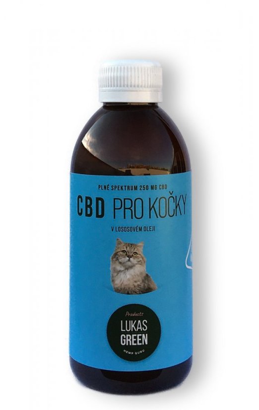 Lukas Green CBD kissoille sisään lohiöljyä 250 ml, 250 mg