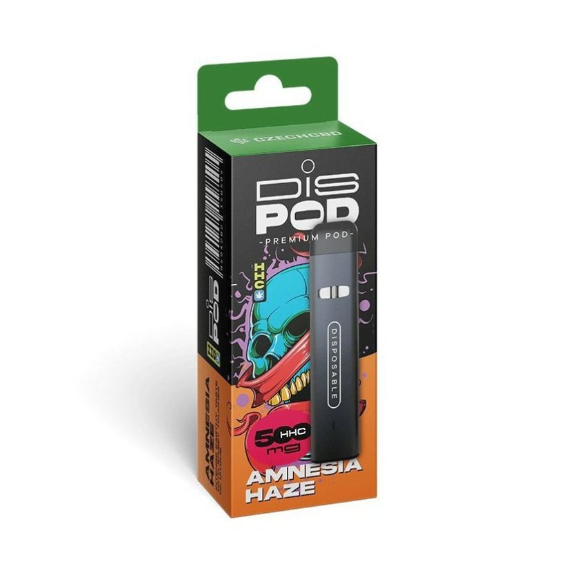 Czech CBD HHC Vape Pen disPOD Amnesia Haze 500 mg, 0,5 ml