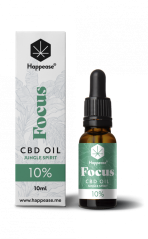 Happease Focus CBD Oil Jungle Spirit, 10% CBD, 1000 mg, 10 ml