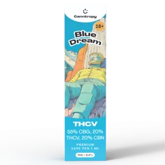 Canntropy THCV Vape Pen Blå dröm, 20 % THCV, 60 % CBG, 20 % CBN, 1 ml