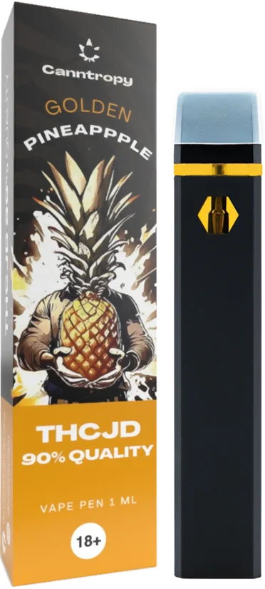 Canntropy THCJD Kertakäyttöinen Vape Pen Golden Pineapple, THCJD laatu 90 %, 1 ml