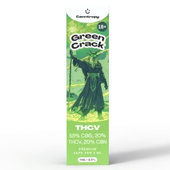 Canntropy THCV Vape Pen Green Crack, 20 % THCV, 60 % CBG, 20
