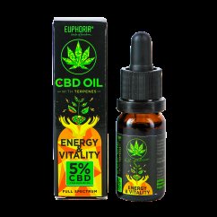 Euphoria CBD Oil 5% with terpens, 10ml, 500 mg - Energy & Vitality