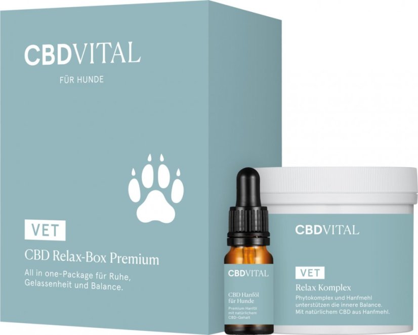 CBD Vital CBD Relax Antistres -pakkaus koirille Premium box, 100 g