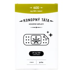 Konopný Táta CBD-laastarit, 600 mg CBD, 30 kpl