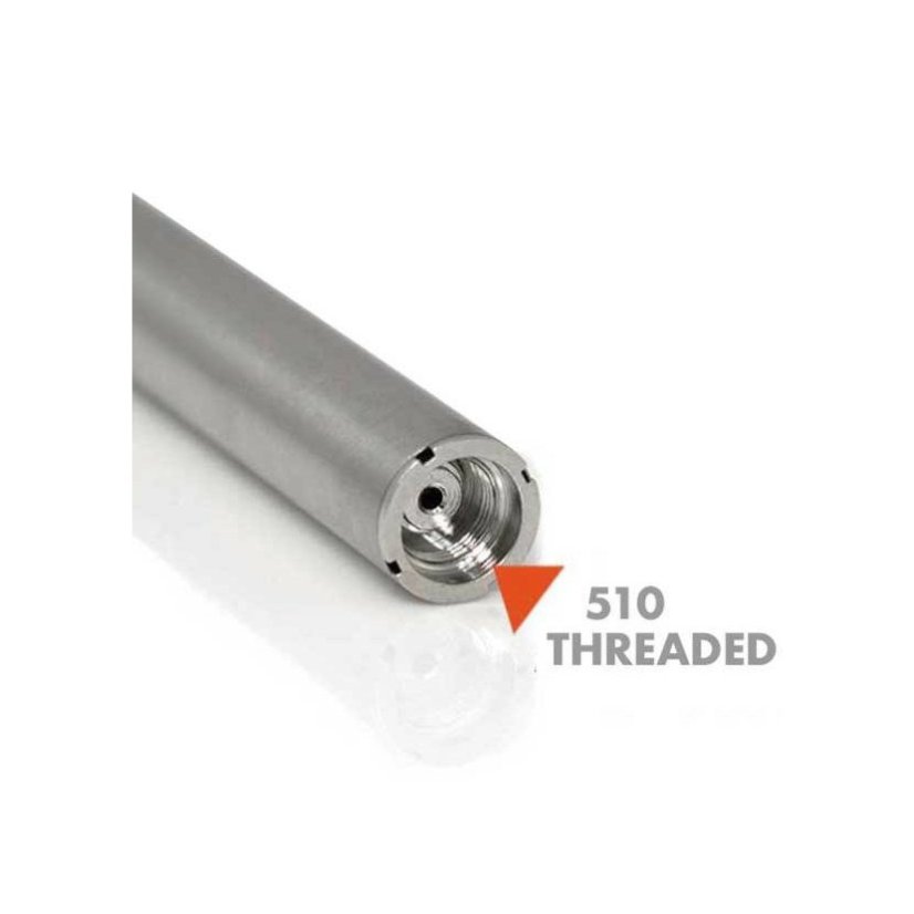 Batéria pre CBD kazetu, 380 mAh, 510 závit, USB nabíjačka, strieborná