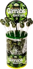 Paletas grandes de cannabis HaZe, recipiente de exhibición (100 piruletas), 1800 g