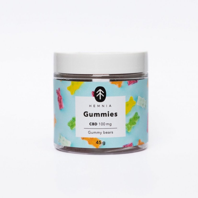 Hemnia CBD-karkit, kirsikka, kiivi, ananas, mansikka, 500 mg CBD:tä, 100 kpl x 5 mg, 225 g