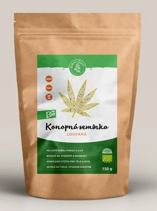 Zelena Zeme Hampunsiemenet kuoritut BIO, 150 g