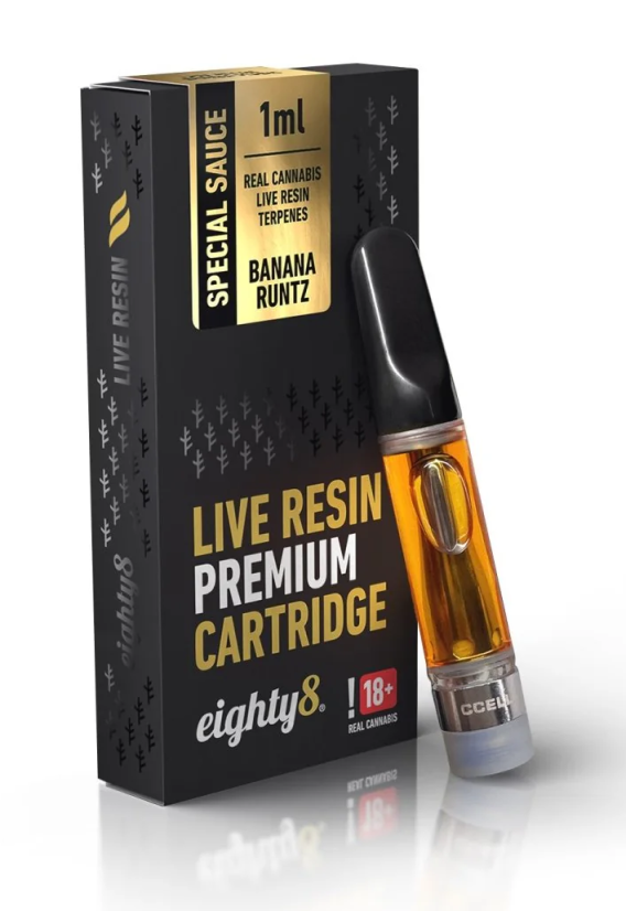 Eighty8 CBD-patruuna Banana Runtz elävät hartsiterpeenit, 1 ml